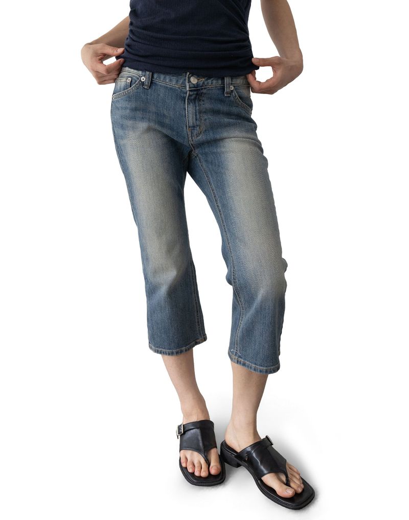 Vintage Capri Denim Pants (low-rise)