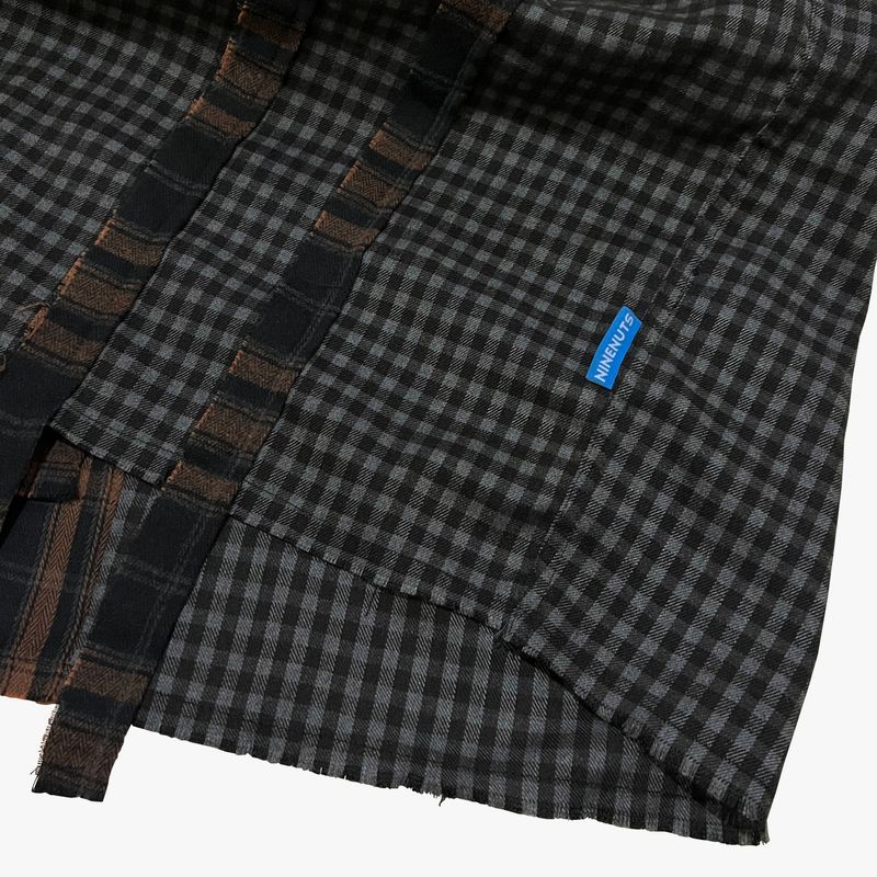 double check deconstructed shirt_brown