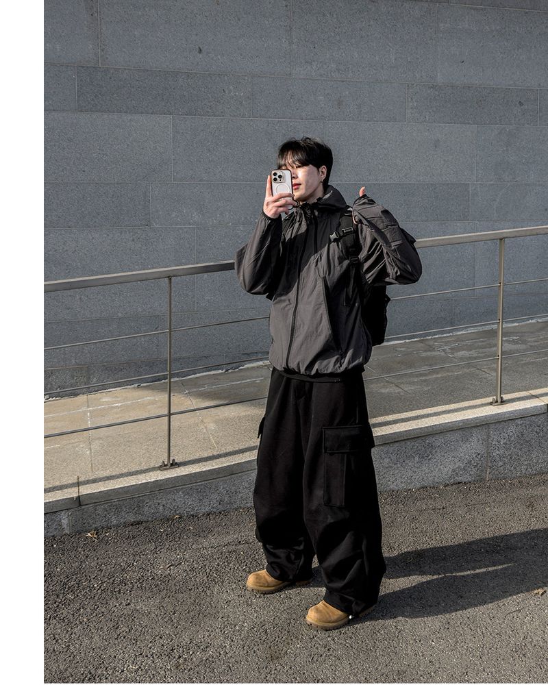CALVET Zip-Up Hooded Windbreaker