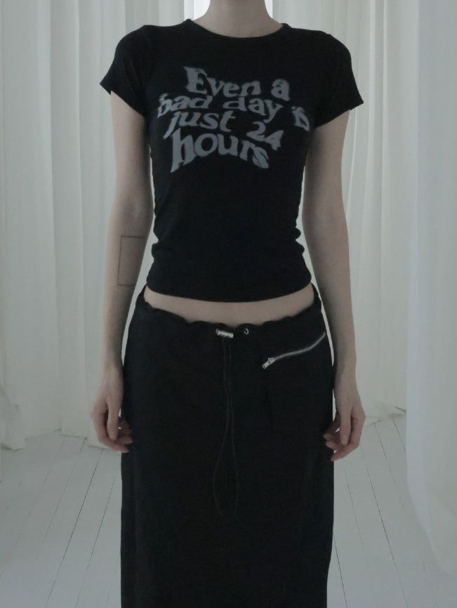 mnem（ムネム）の「Trick Lettering Short Sleeve T-shirt（Tops）」