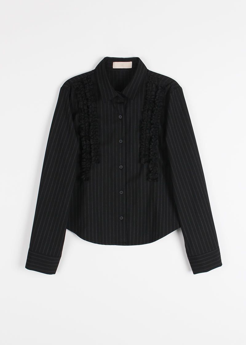 FRILL STRIPE SHIRT