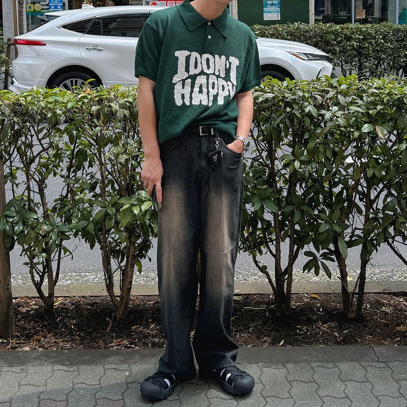 ASCLO（エジュクロ）の「+5cm Patent Rust Washing Wide Denim Pants (2color)（Pants）」