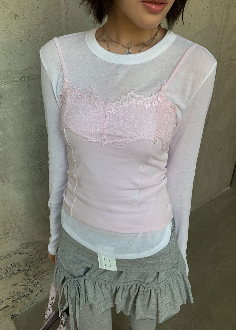 LACE LINE SLEEVELESS (4color)