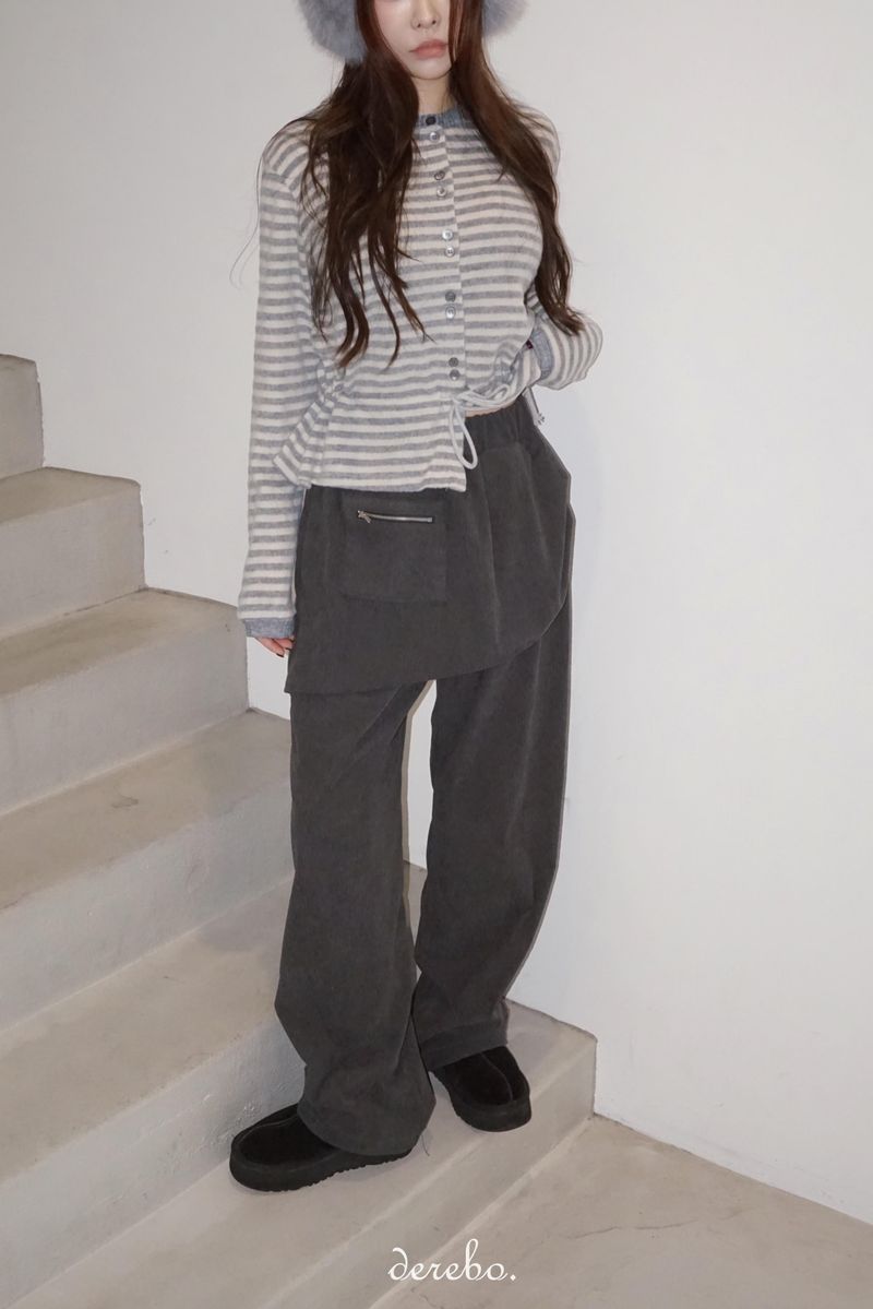 Corduroy Banded Layered Pants