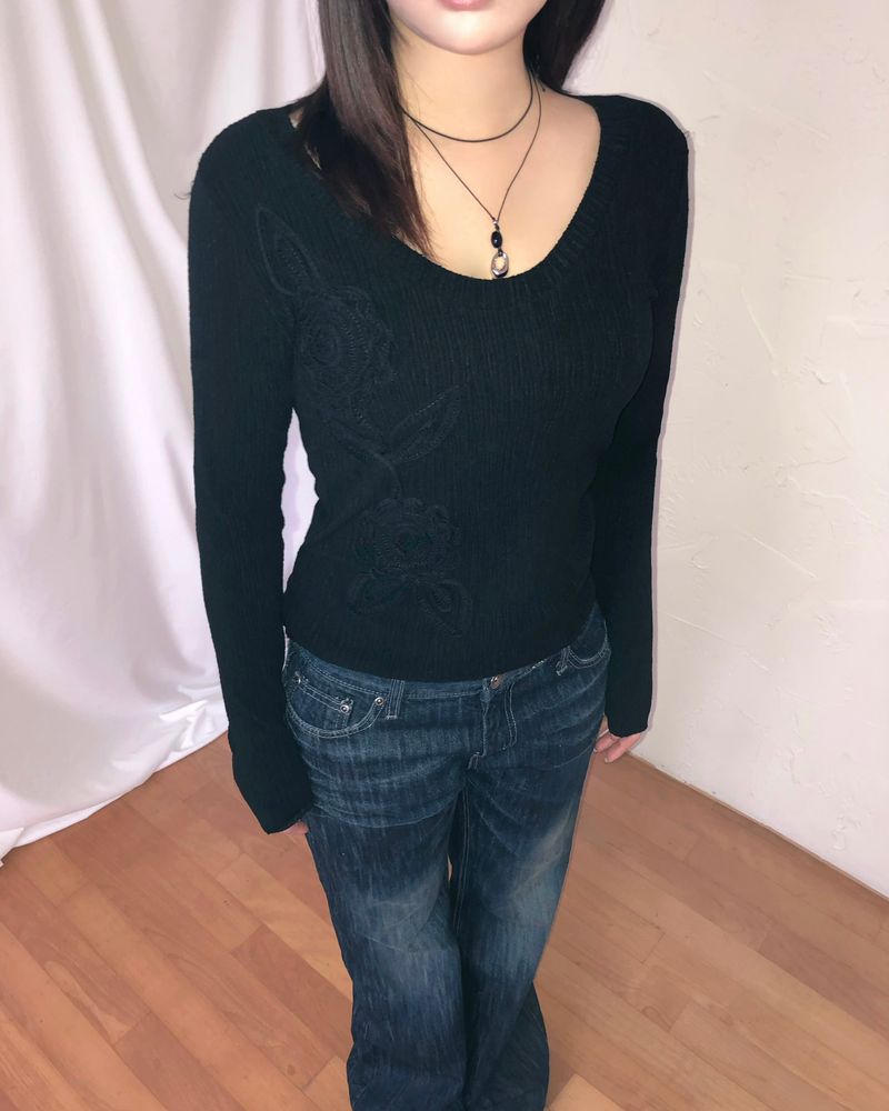 rose ribbed T