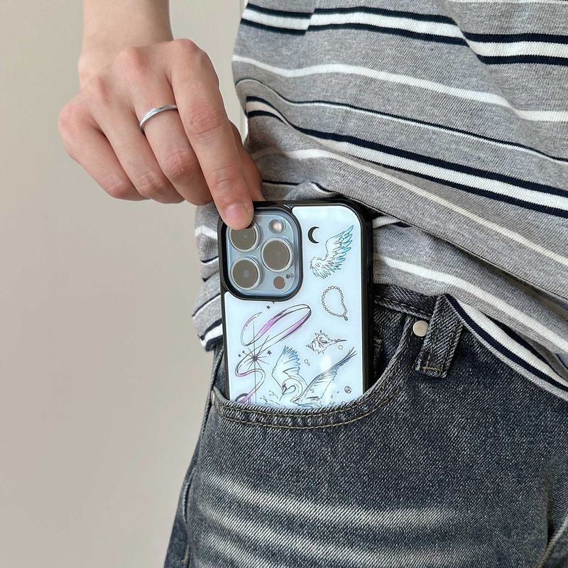 [Magsafe glass] Dreamy Swan case