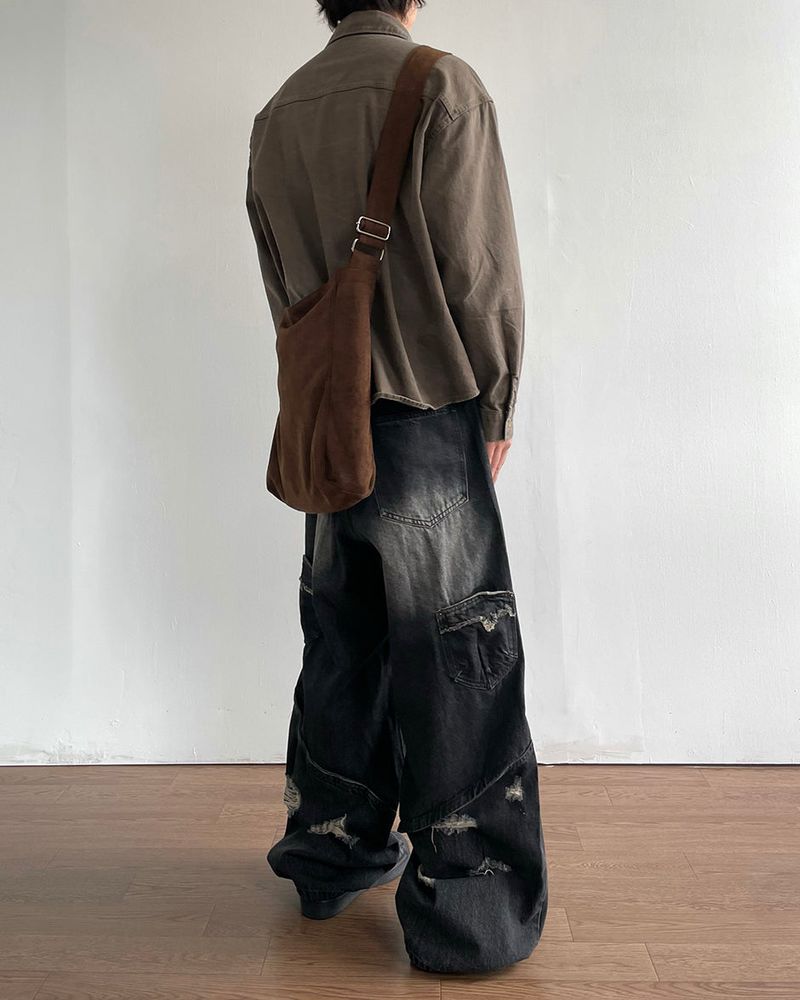 Frey Fold Denim Pants