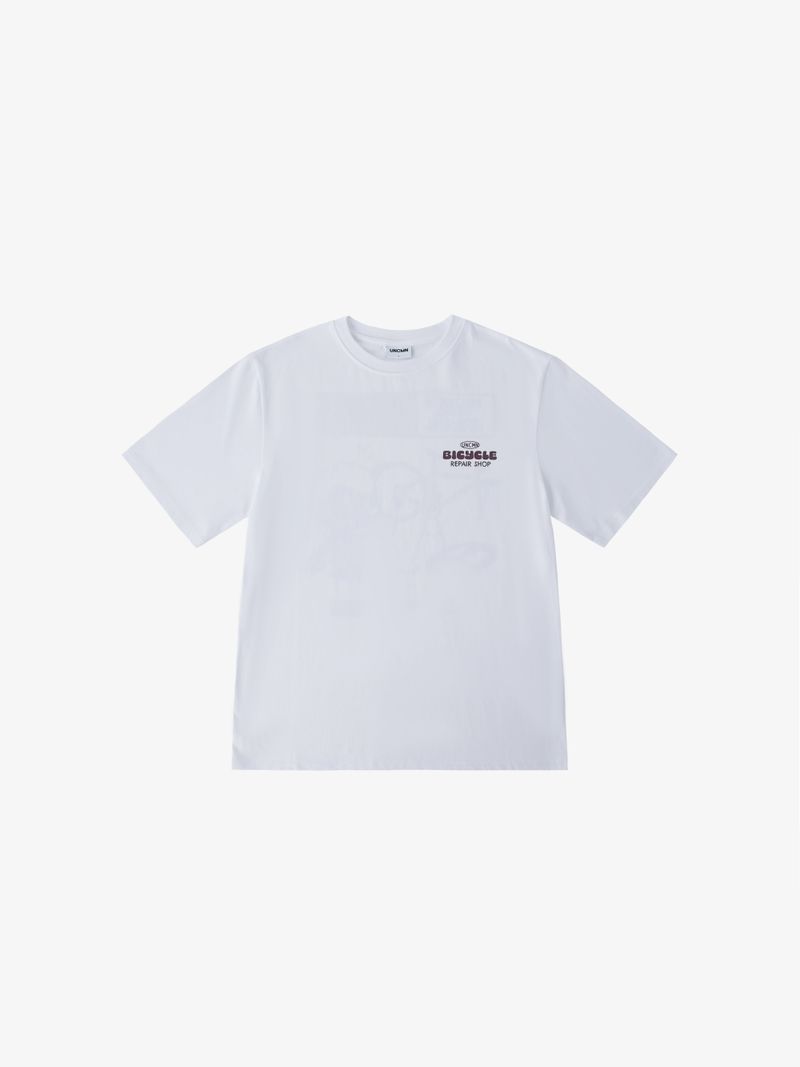 UNCMN（アンカモン）の「HONEY BADGER REPAIR T-SHIRT WHITE（Tops）」