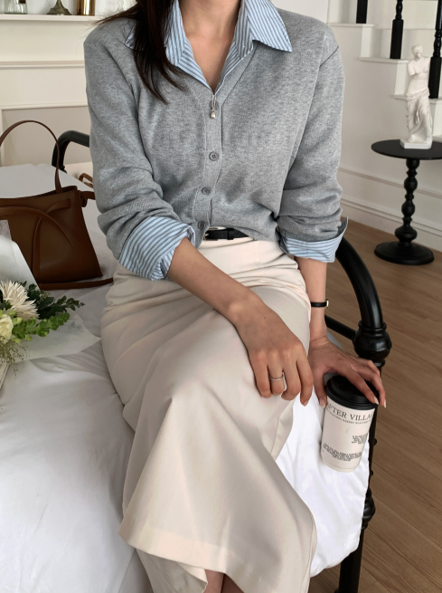 Nitz Pudding V-neck Cardigan / 10 colors