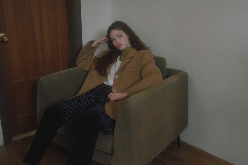 Daddy handmade half coat_camel