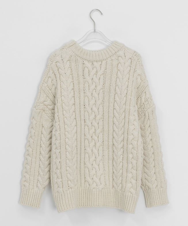 Hanme Cable Round Wool Knit