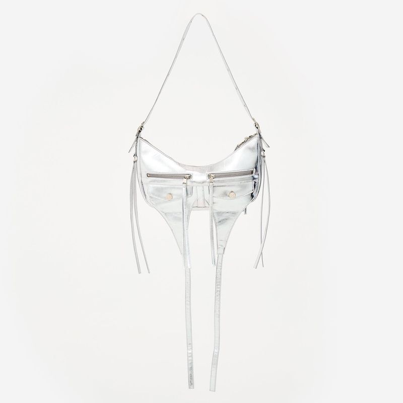 Silver Hobo Bag