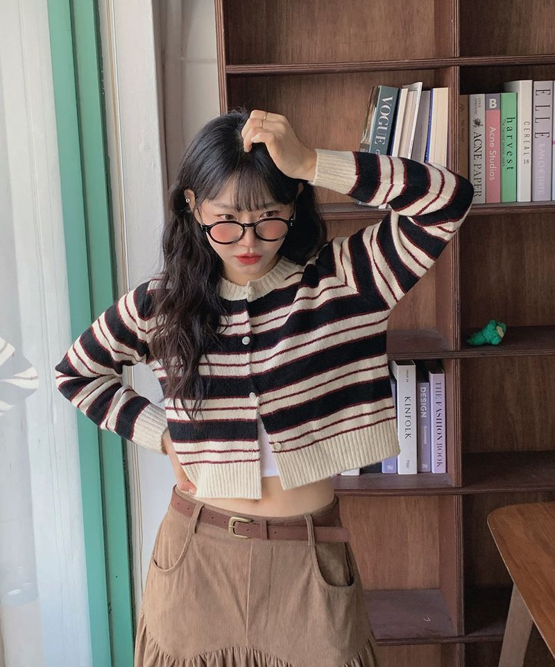 Mode Stripe Cardigan