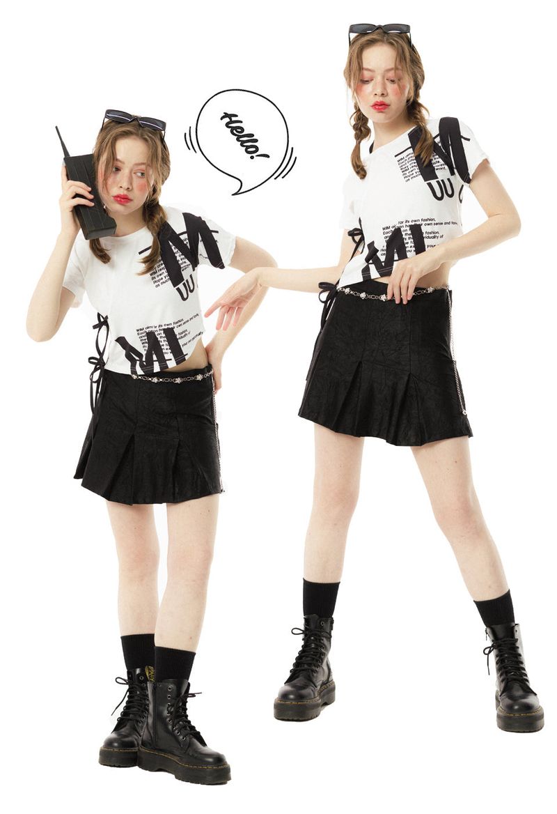 UNBALANCE STRING CROP-T