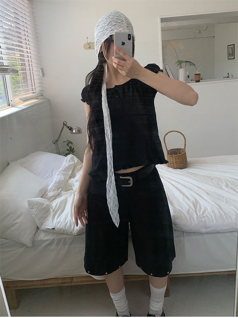 STUD BERMUDA PANTS (2C)