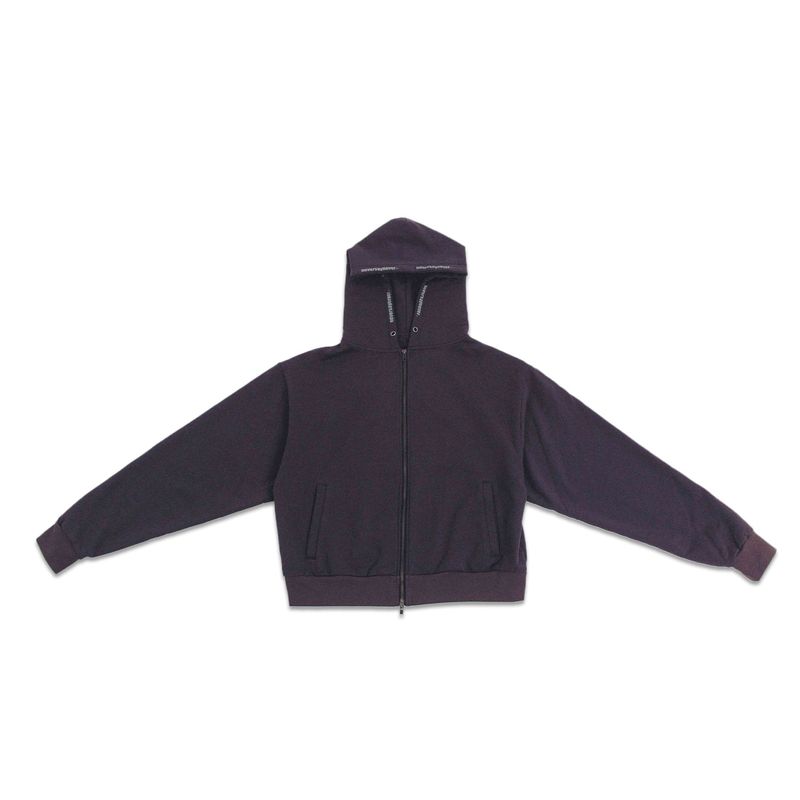 nsn logo zip up hoodie -gray-