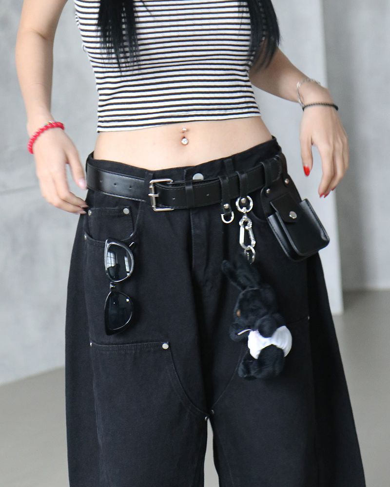 pocket key ring belt