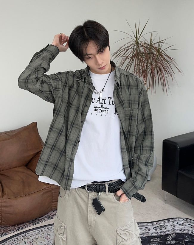 Kaan Cutting Check Shirt