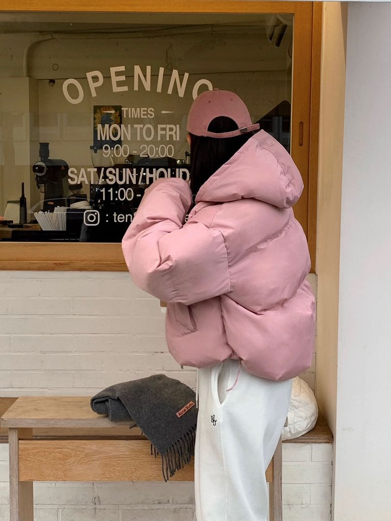 [BELLIDE MADE]Butterfly Two-Way Hooded Short Padded Jacket