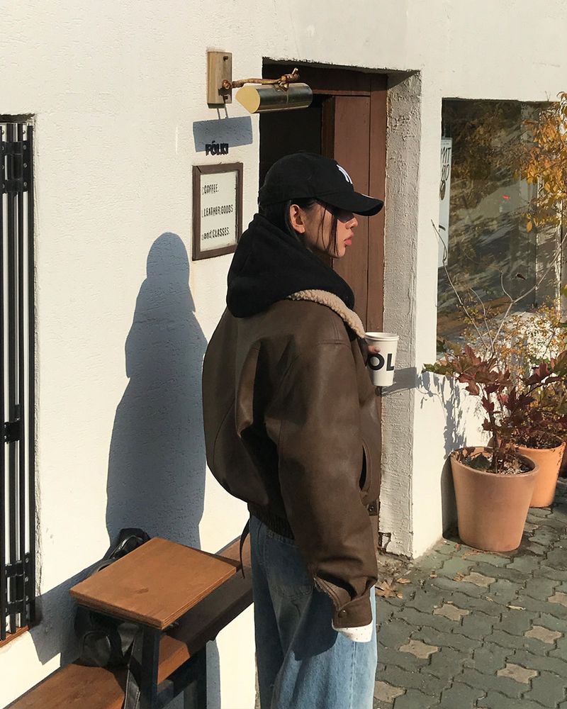 [ORIGINAL] Penta Leather Wool Shearling Jumper