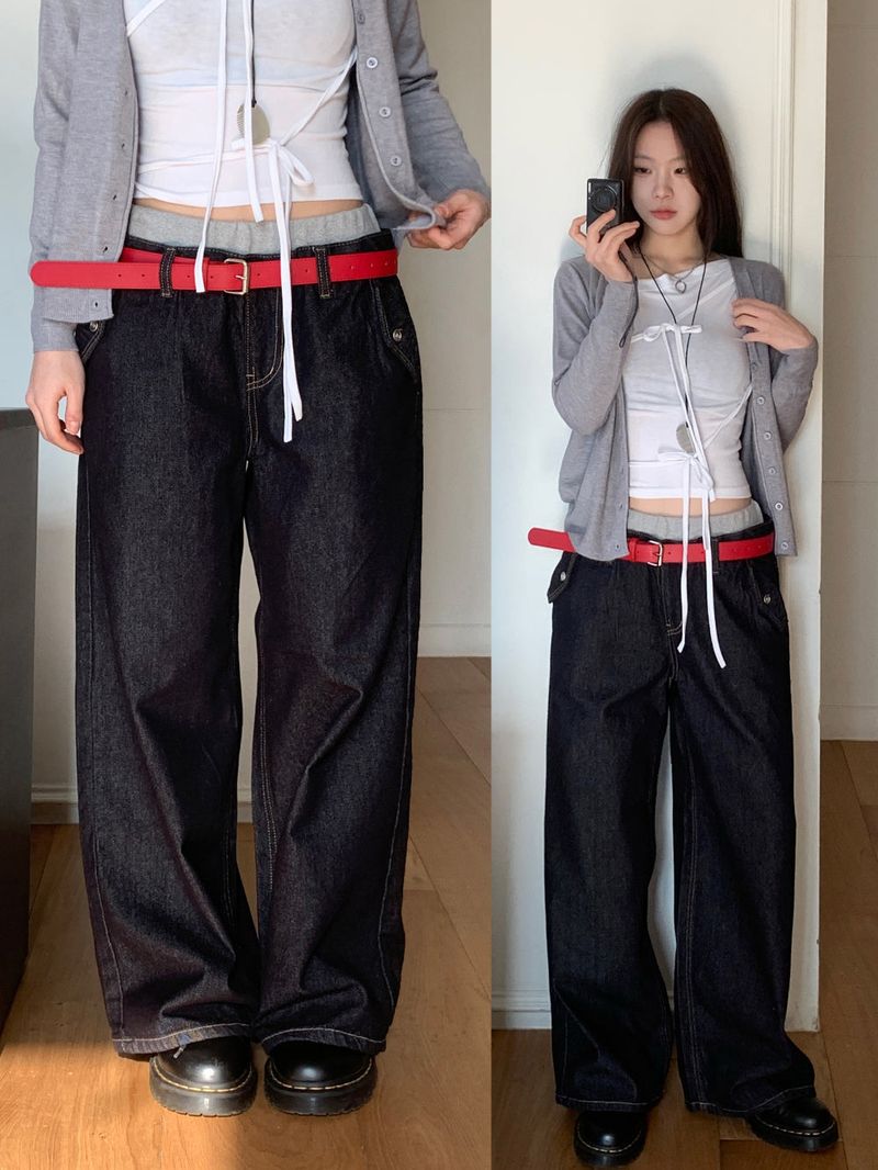 Atlas Non-fade Raw Denim Wide Pants