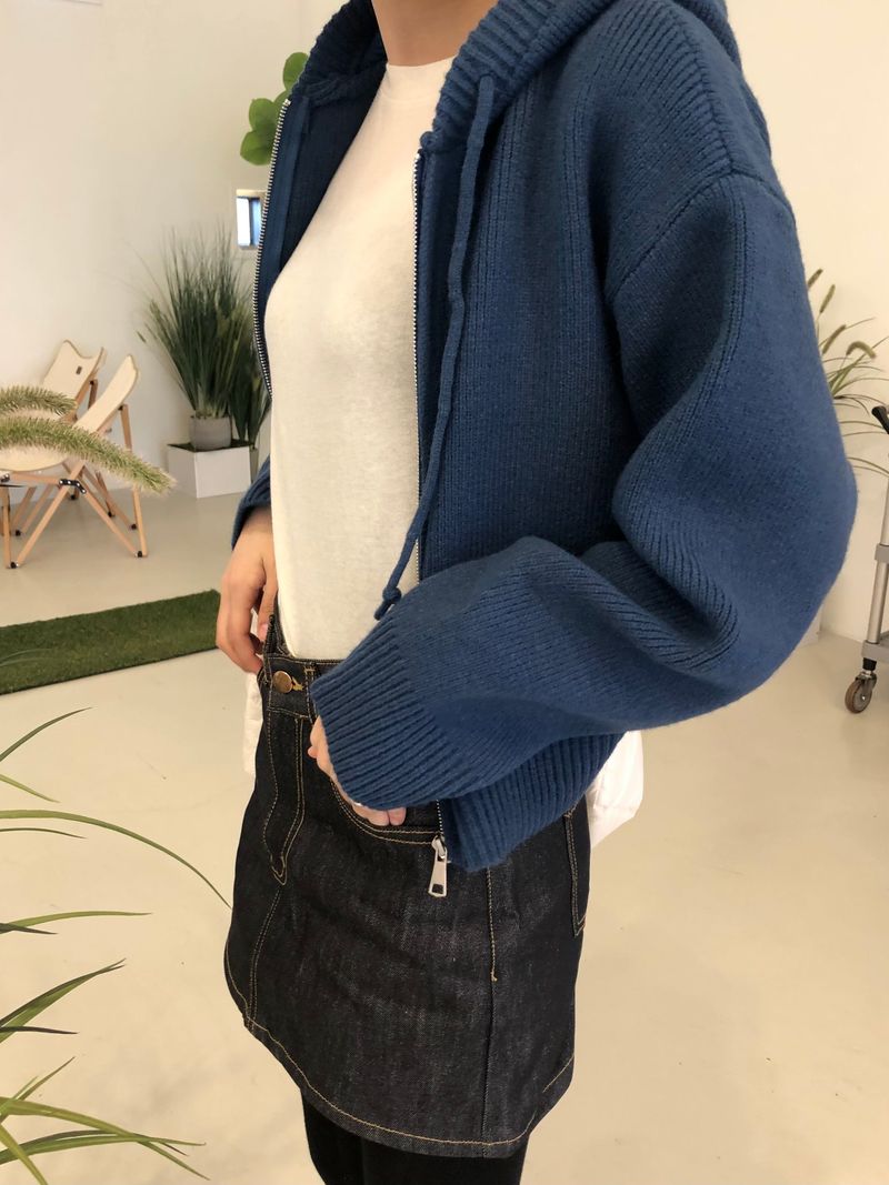 Cookie deep non-fade denim skirt