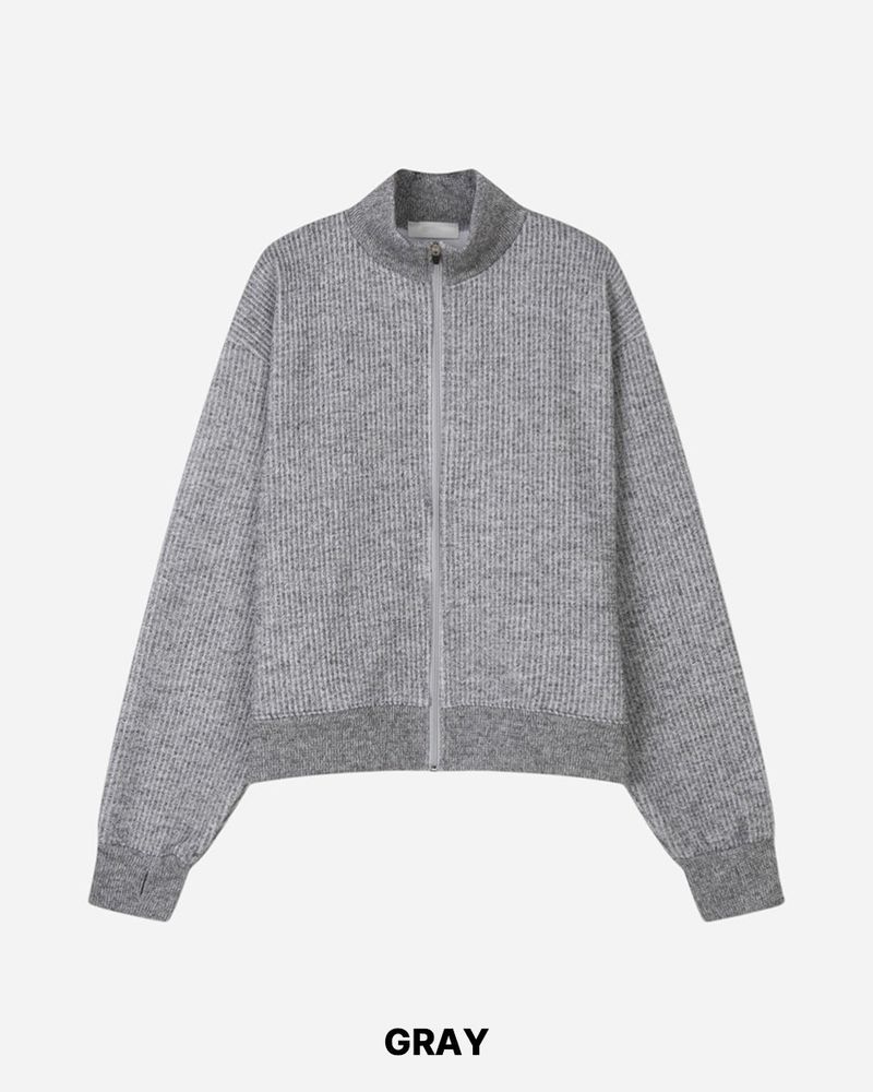 Heden Crop Knit Zip-up