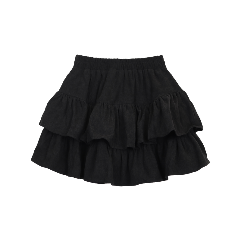 BASIC TIERED CORDU SKIRT