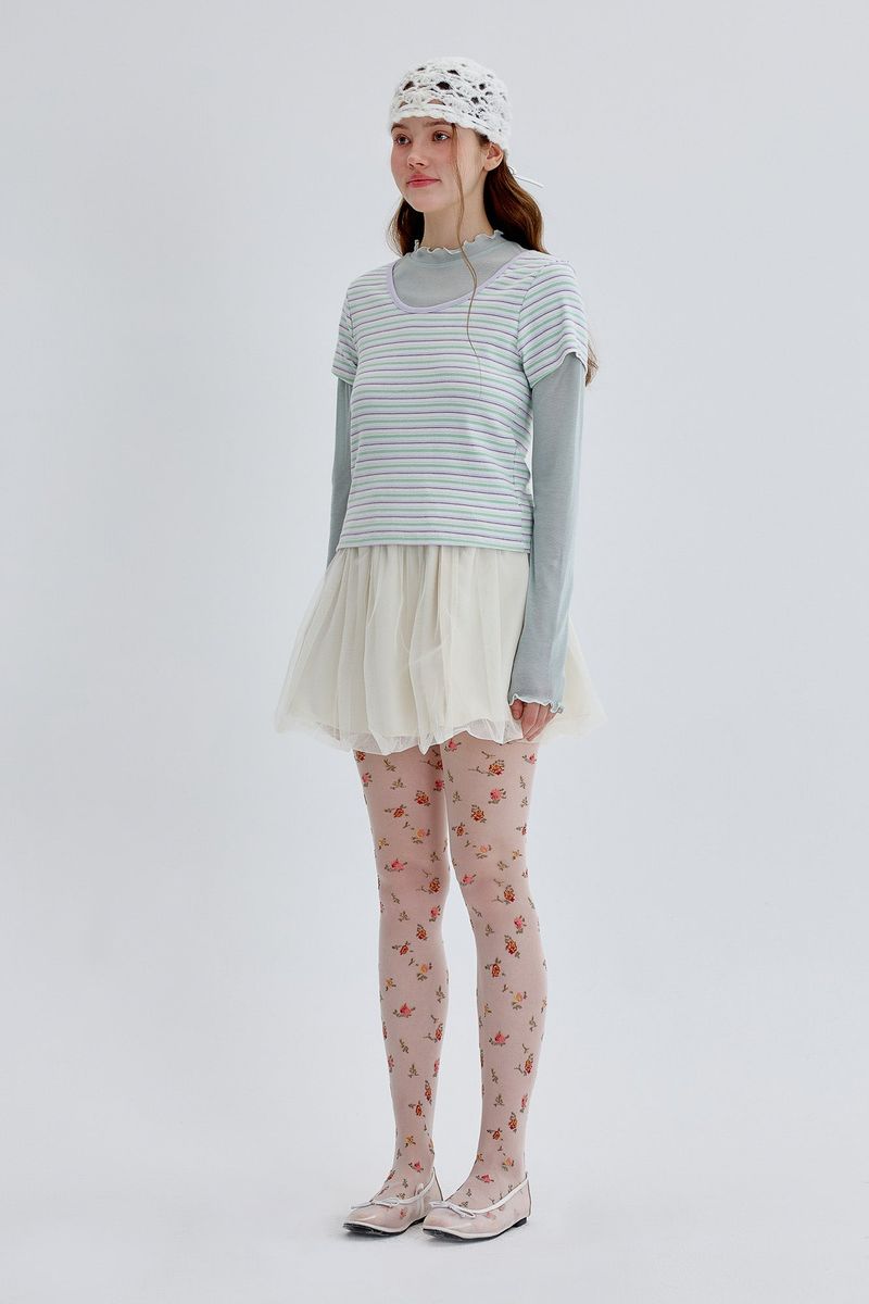 Stripe T-shirt [Purple]