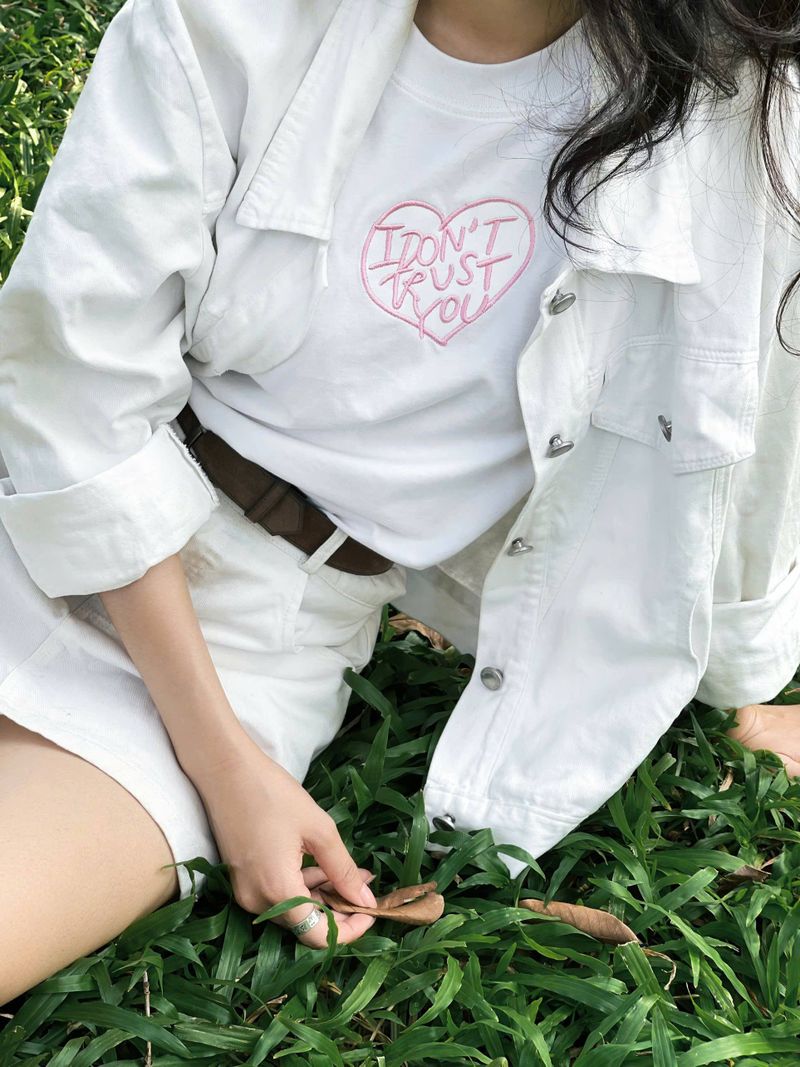 I don't trust you Embroidery Tee