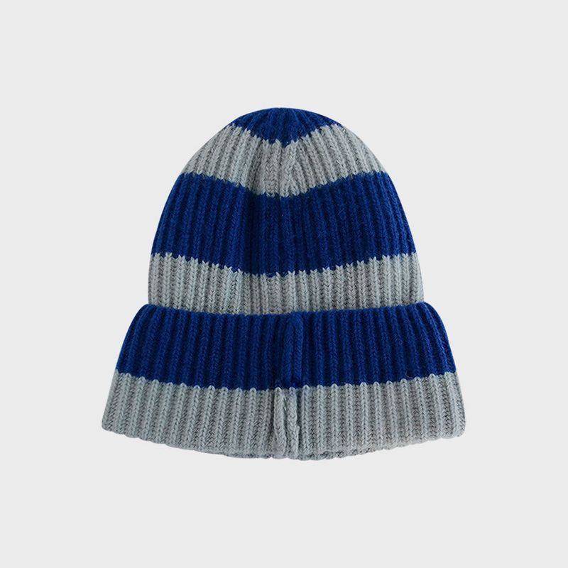 STRIPE LAMBSWOOL BEANIE (FOG)