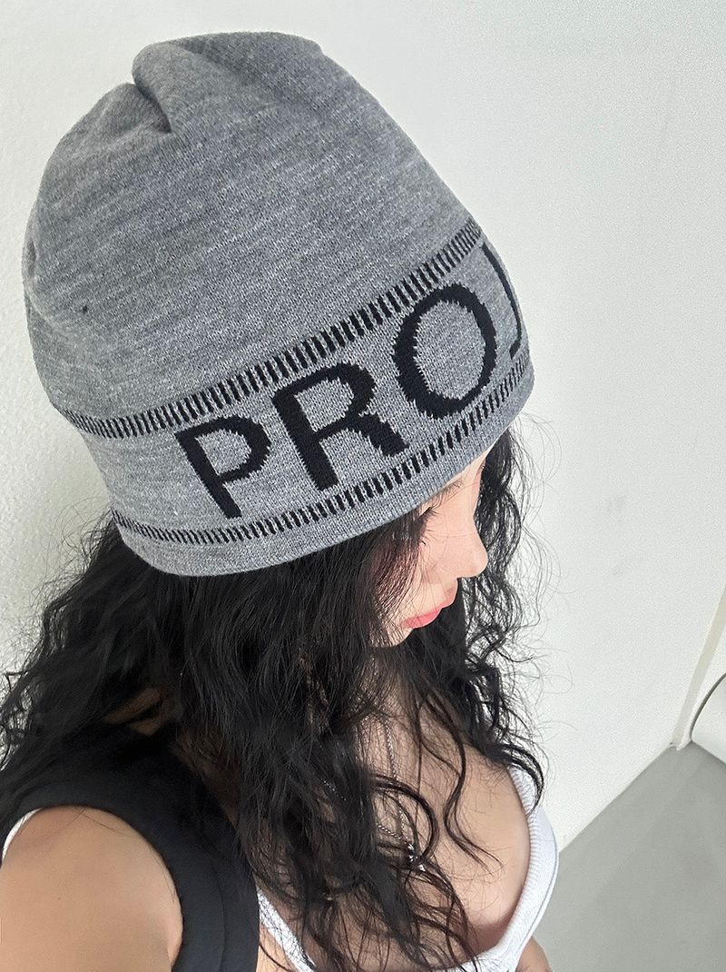 [UNISEX] Wave lettering beanie