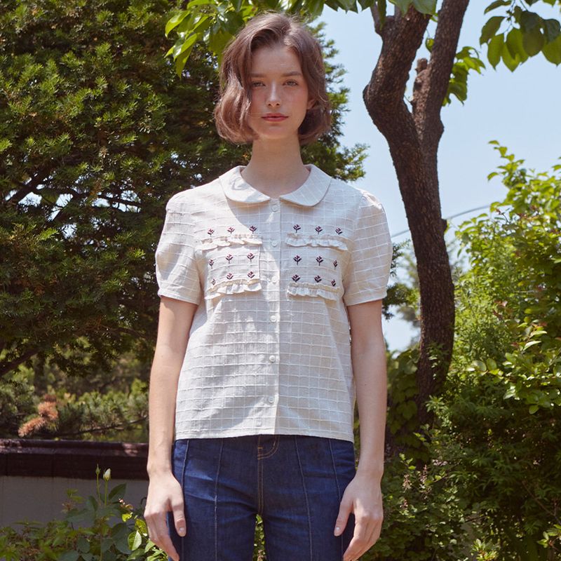 Little Flower Collar Blouse