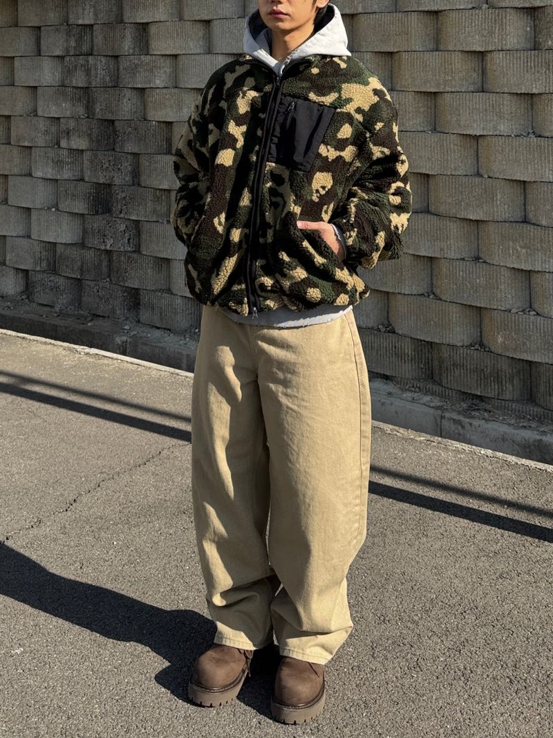 Camo String Sherpa Fleece (No.841)