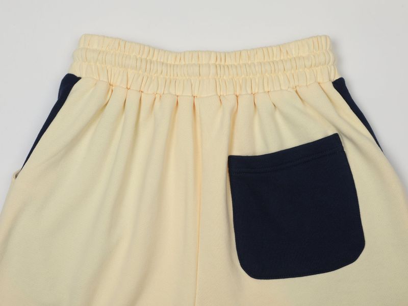 CONTRAST SLIT SHORT SWEATPANTS (YELLOW)