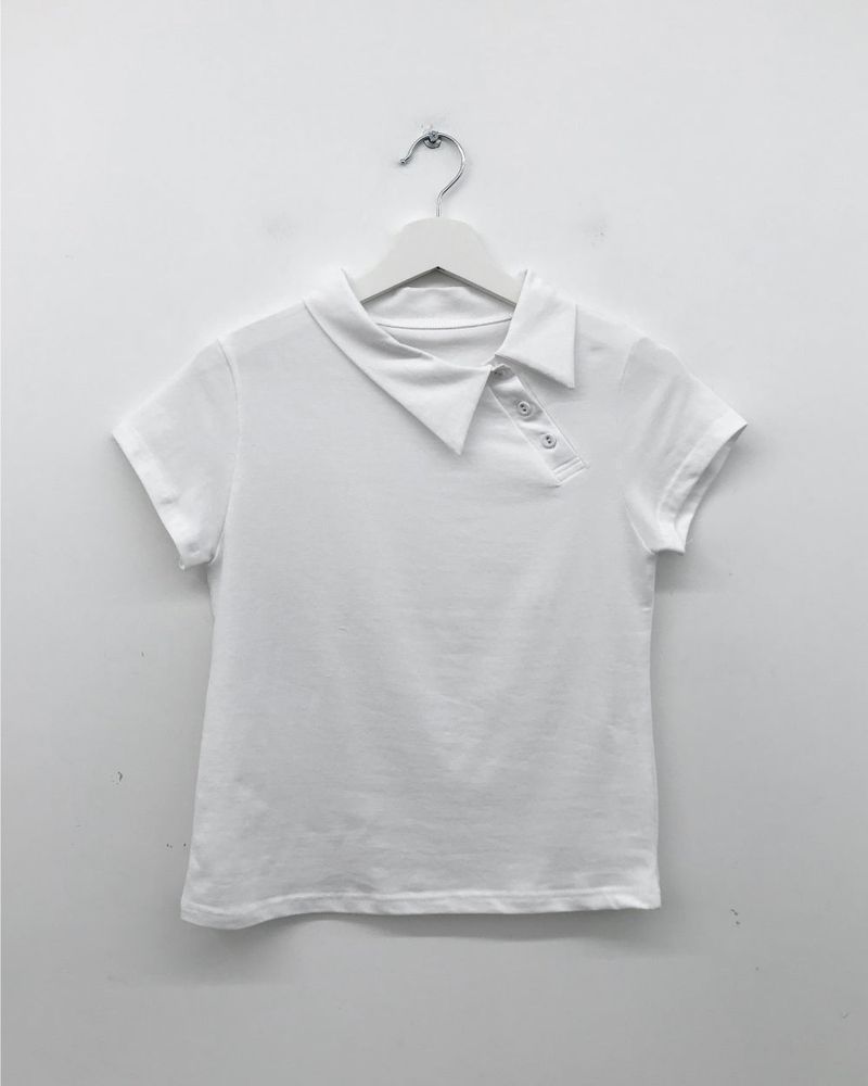 ドリアンカラーボタンTシャツ (4color)