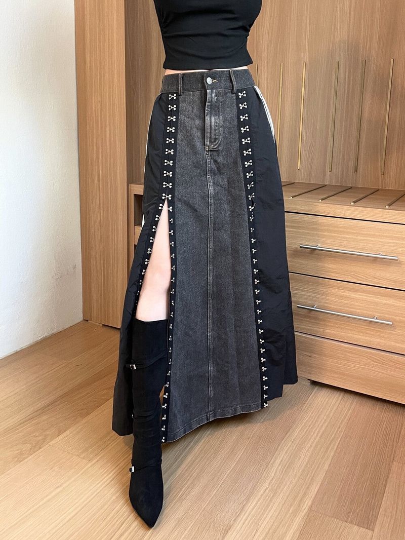 Seow(ソウ)の「1413. Mix hook track line maxi sk(Skirts)」