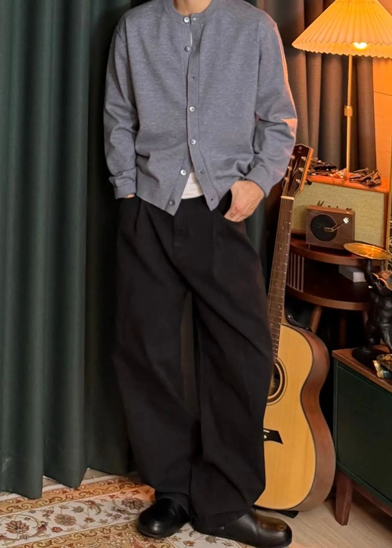 Black One-Tuck Denim 