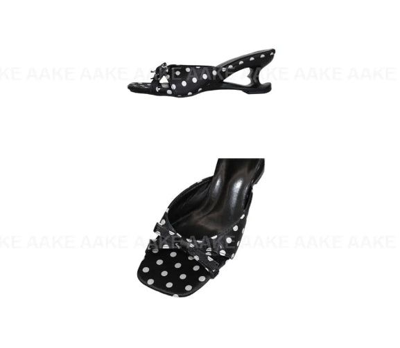 POLKA DOT HEART MULES