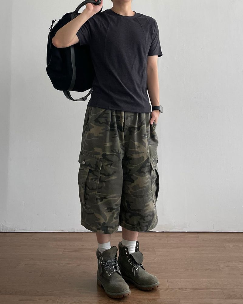 Drill Camo Bermuda Pants