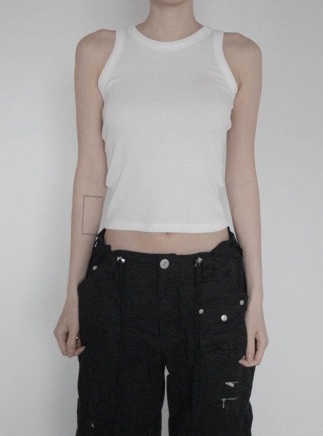 mnem（ムネム）の「Elin Minimal Ribbed Sleeveless（Tops）」