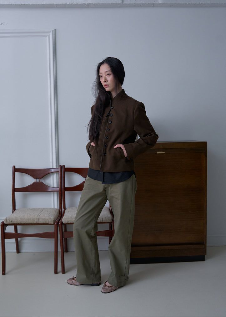 TERNE（テルン）の「ヴィンテージ クロップ ジャケット (Brown)（ジャケット/アウター）」