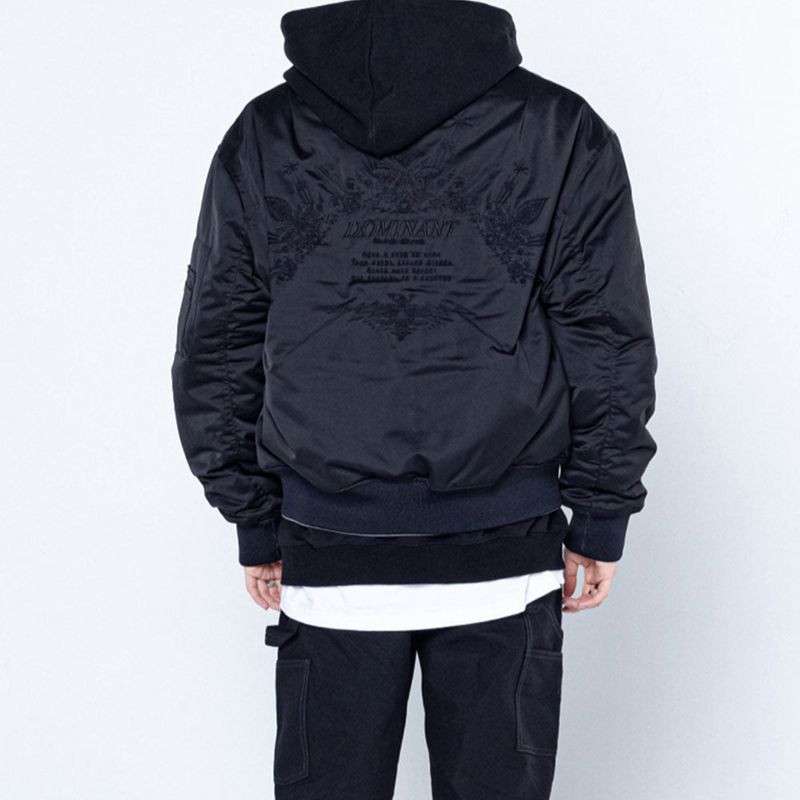 Dominant Paisley Reversible MA-1_BLACK