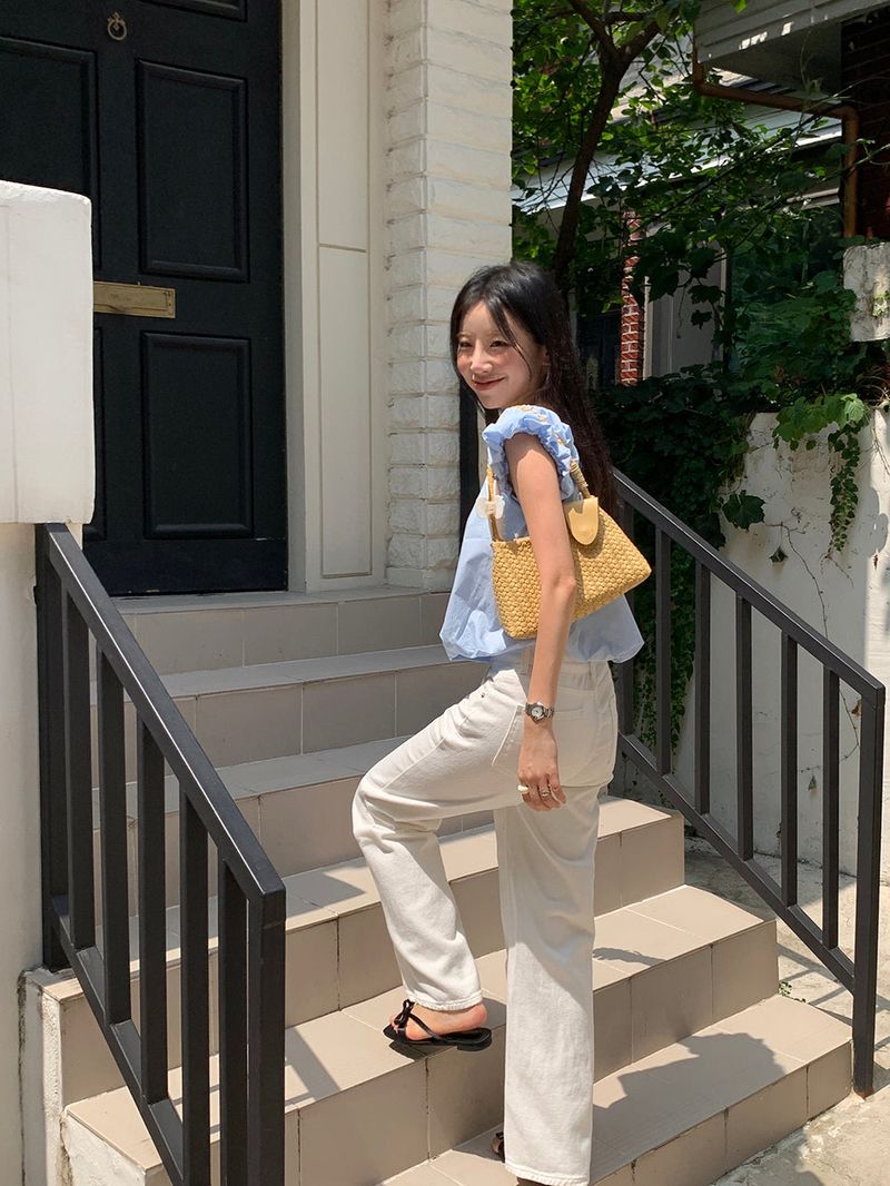 [MADE] Weare Ribbon Puff Blouse