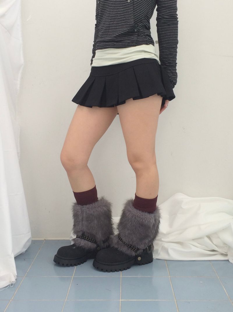 Basic Pleated Miniskirt