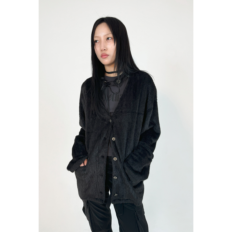 FAKE COLLAR CARDIGAN