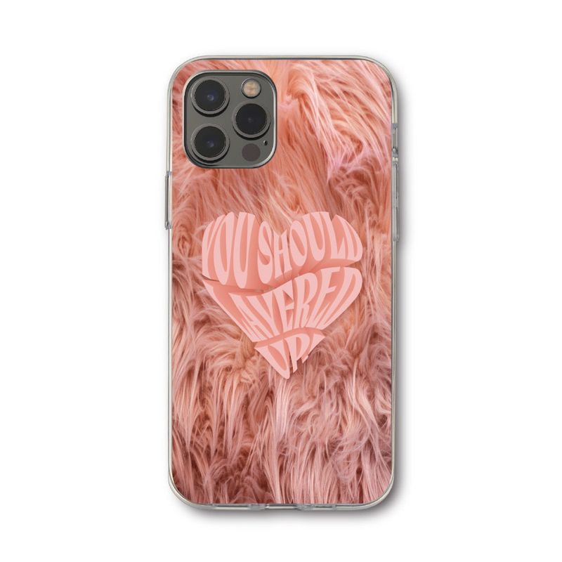 PINK FUR PHONE CASE (JELLY)