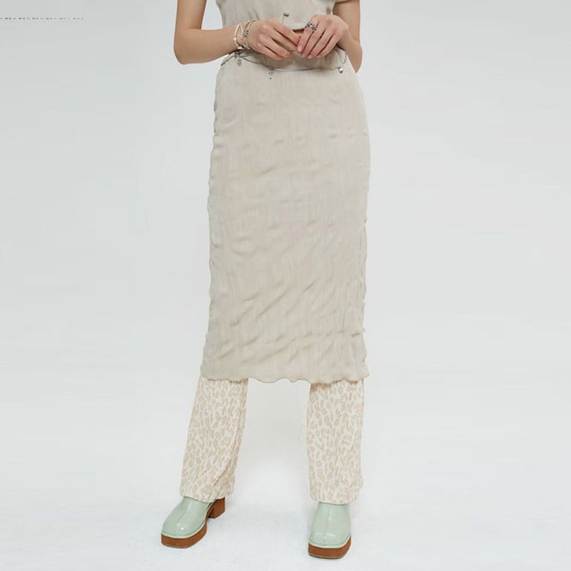 SPERONE（スペロネ）の「WAVY SKIRT (BEIGE)（Skirts）」