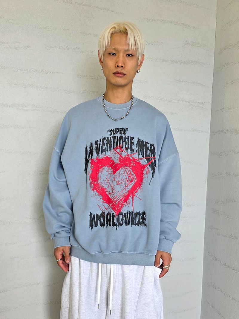 VENTIQUE Broken heart sweatshirt 3color