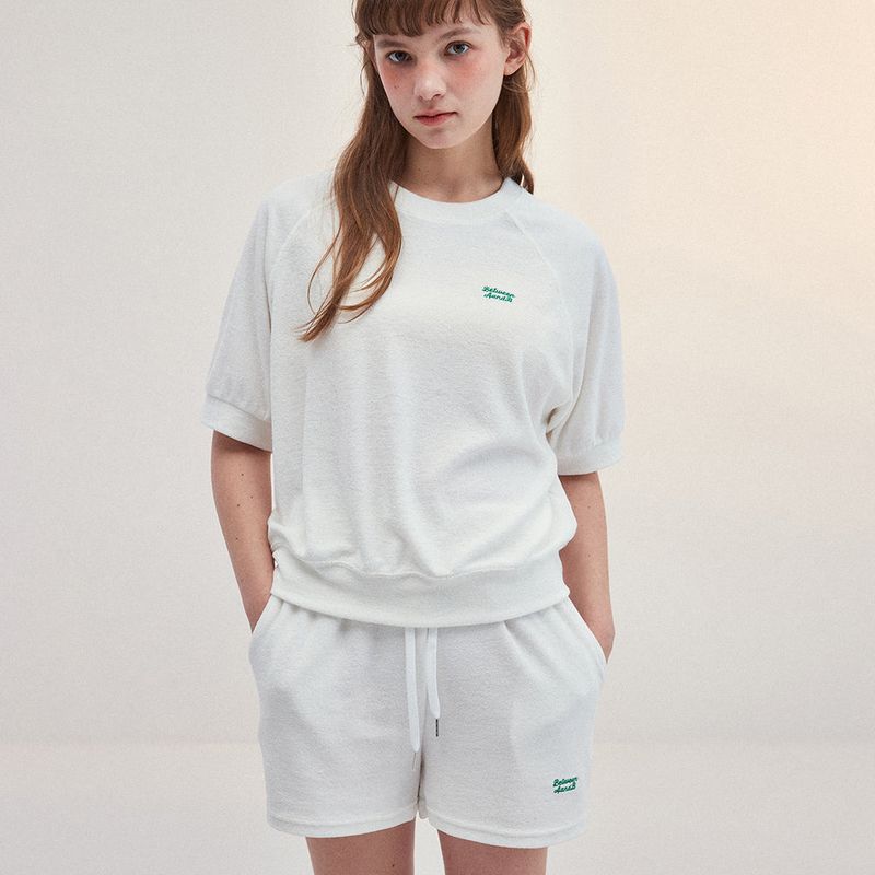 TERRY BANDING SHORTS_WHITE